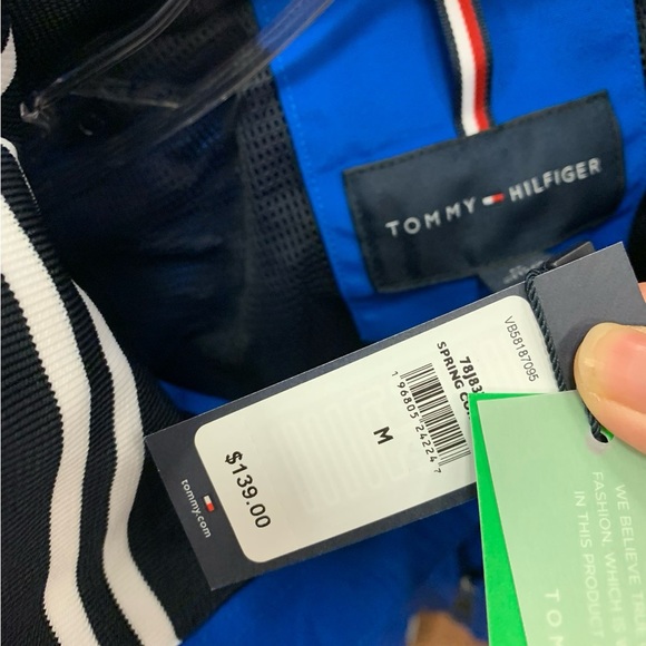 NWT Tommy Hilfiger men wind breaker with hidden hood M/L/XL - Picture 8 of 10